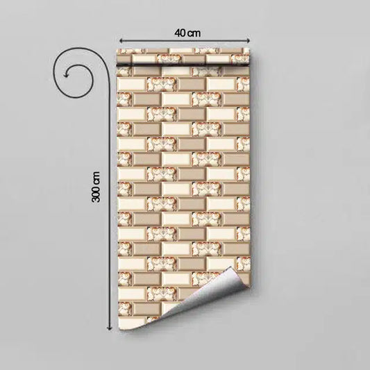 Multicolor PVC self-adhesive wall stickers on a 300x40 cm sheet, suitable for wall decor and murals.