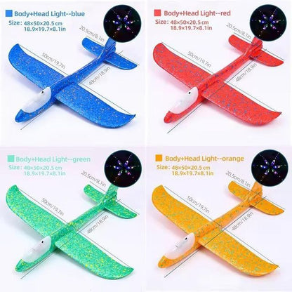 Large 33cm foam glider plane from 19357, an electronic toy with colorful wings ready for flight.