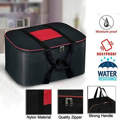 Set of two 30802 Underbed Storage Bags for makeup kits, with clear plastic windows and fabric handles, ideal for organizing cosmetics.