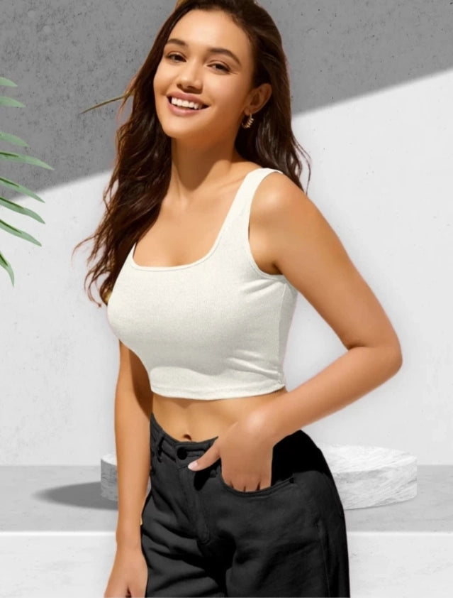 White cotton blend solid women's top in size small, stylish and comfortable for casual wear, from the Womens Tops & Tunics collection.