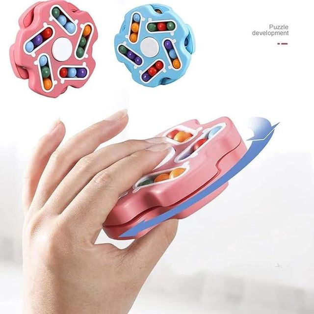 Fidget toy rotating magic bean cube spinner by 16748, a finger toy designed for educational and sensory fun.
