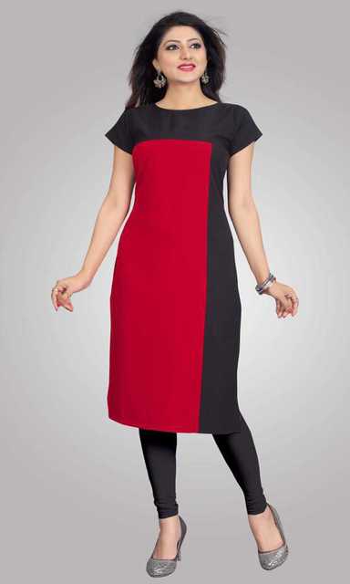Multicolor AK Fashion Mall women’s crepe kurti in XXL size, featuring vibrant patterns and comfortable fit, ideal for casual wear.