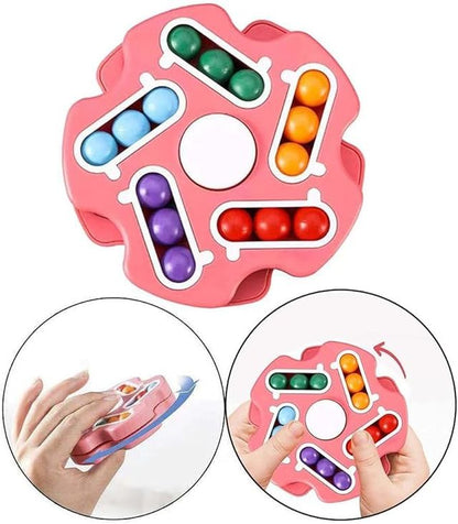 Fidget toy rotating magic bean cube spinner, educational finger toy for stress relief and focus, by brand 16748