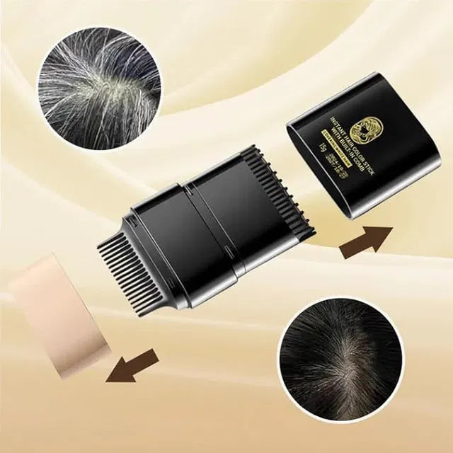 Gray hair dye stick with built-in comb, 2-in-1 touch-up hair comb by 26041, portable gray hair color touch-up tool