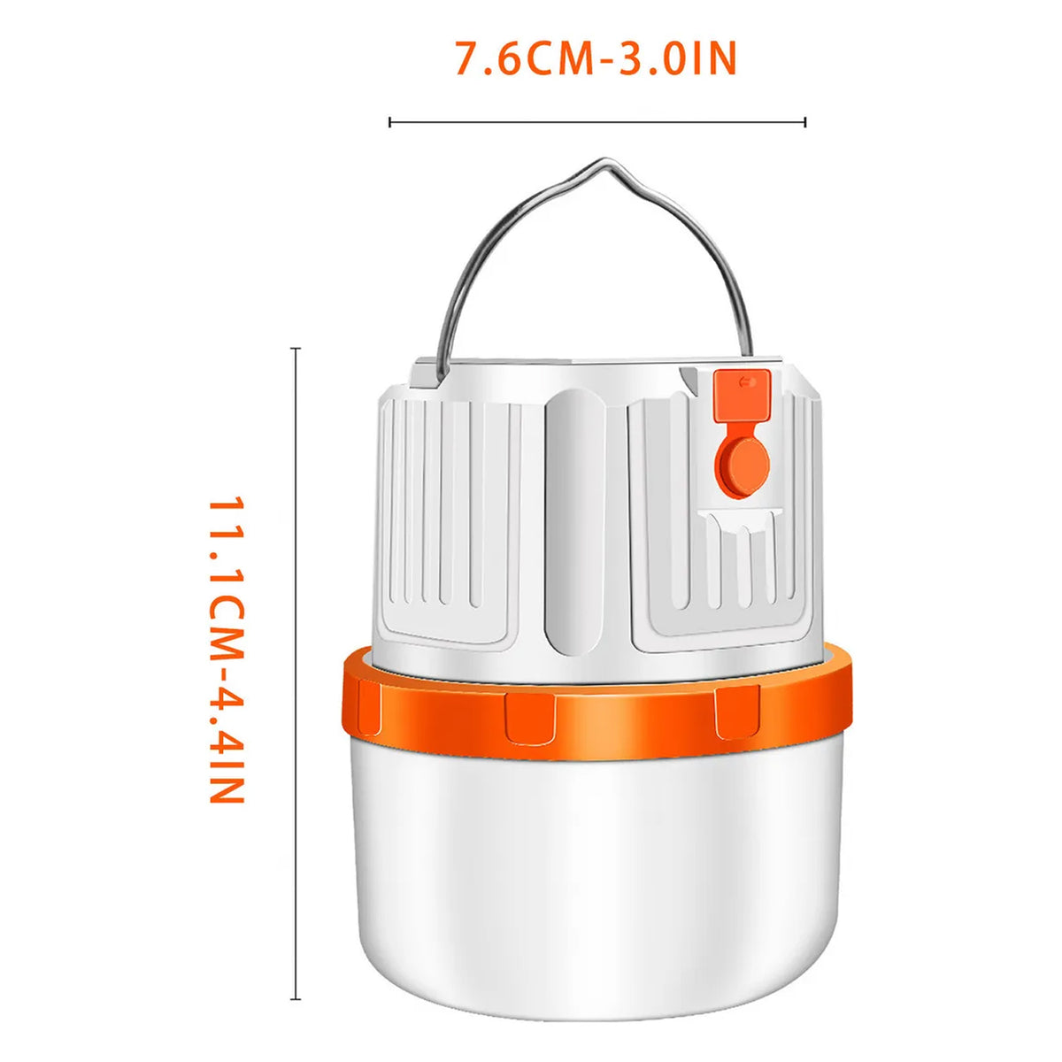 Wukusy solar rechargeable LED emergency camping lantern with handle, compact portable design, bright illumination for outdoor use