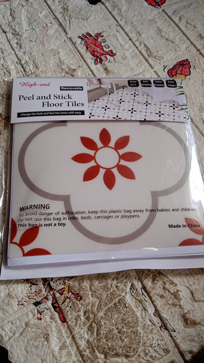 Wukusy peel and stick 8x8 inch waterproof tile stickers for kitchen and bathroom wall decor, 10-piece DIY home improvement set