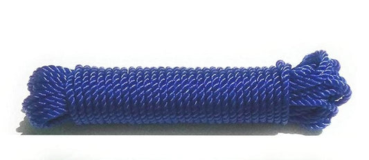 Wukusy 10-meter multipurpose rope for indoor and outdoor use, shown coiled and ready for various applications.
