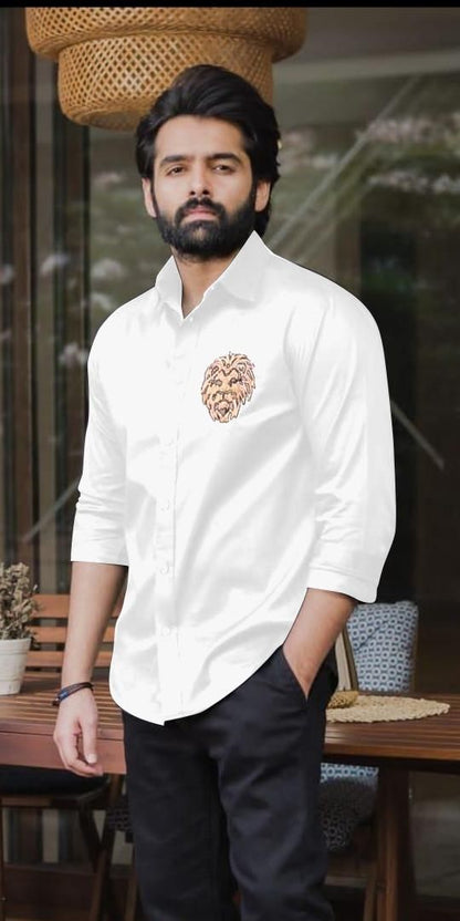 Cotton printed men's casual shirt with full sleeves and regular fit from Drpshippr in the men's collection.