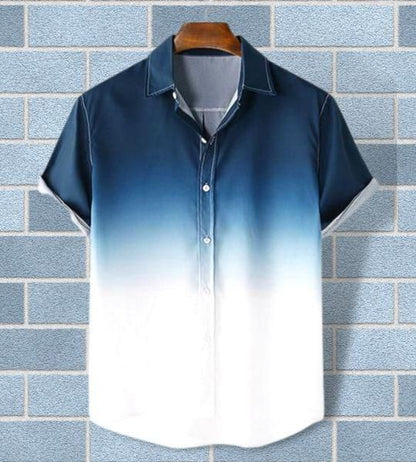 Cotton printed men's casual shirt with half sleeves and regular fit from Drpshippr, showcasing a stylish design.