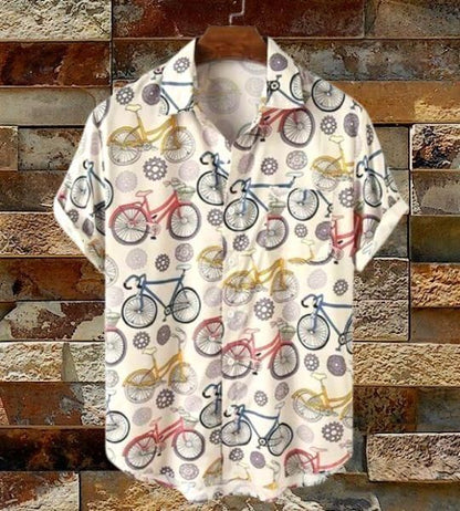 Cotton printed men's casual shirt with half sleeves in a regular fit from Drpshippr's Men's Collection.