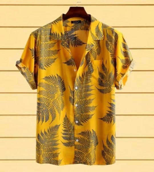 Cotton Printed Half Sleeves Slim Fit Casual Shirt