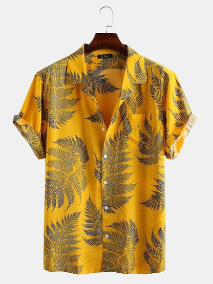 Cotton Printed Half Sleeves Slim Fit Casual Shirt