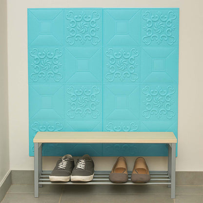 3D foam wallpaper sticker panel by Wukusy, 70x70 cm, textured decorative wall panel for modern interior design.