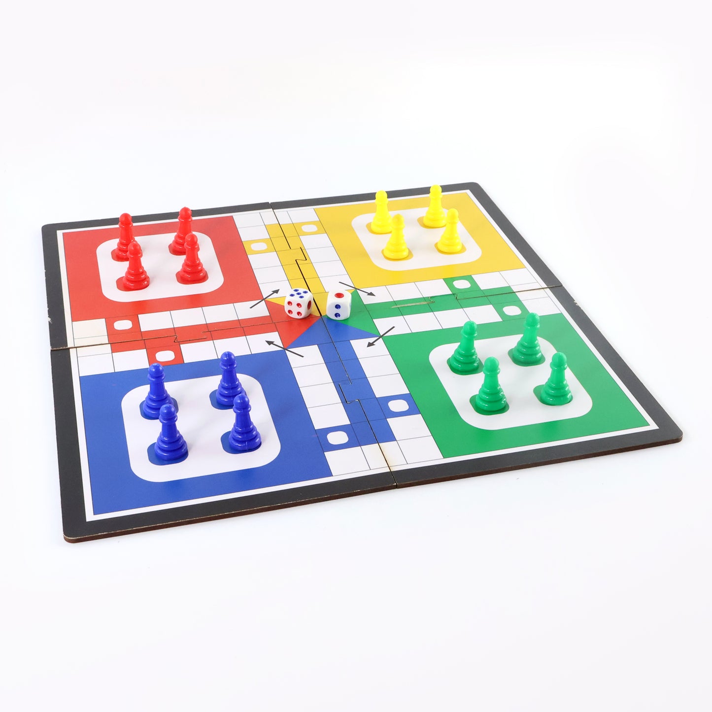Wukusy Pocket Ludo Travel Board Game set with compact Ludo board and game pieces for portable indoor and outdoor play