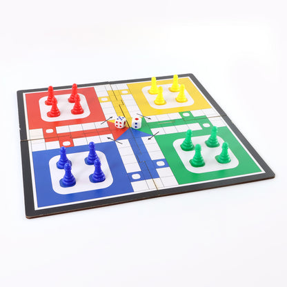 Wukusy Pocket Ludo Travel Board Game set with compact Ludo board and game pieces for portable indoor and outdoor play