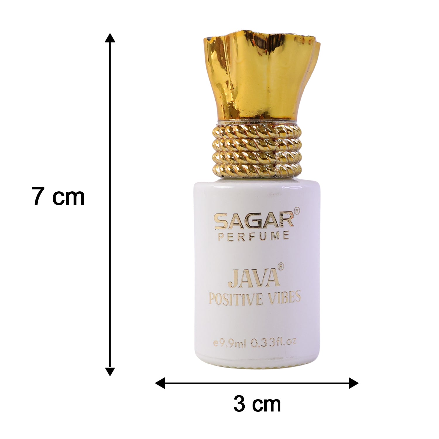 Wukusy Sagar Java Positive Vibes roll-on attar perfume oil in 9.9 ml bottle, alcohol-free fragrance for men and women