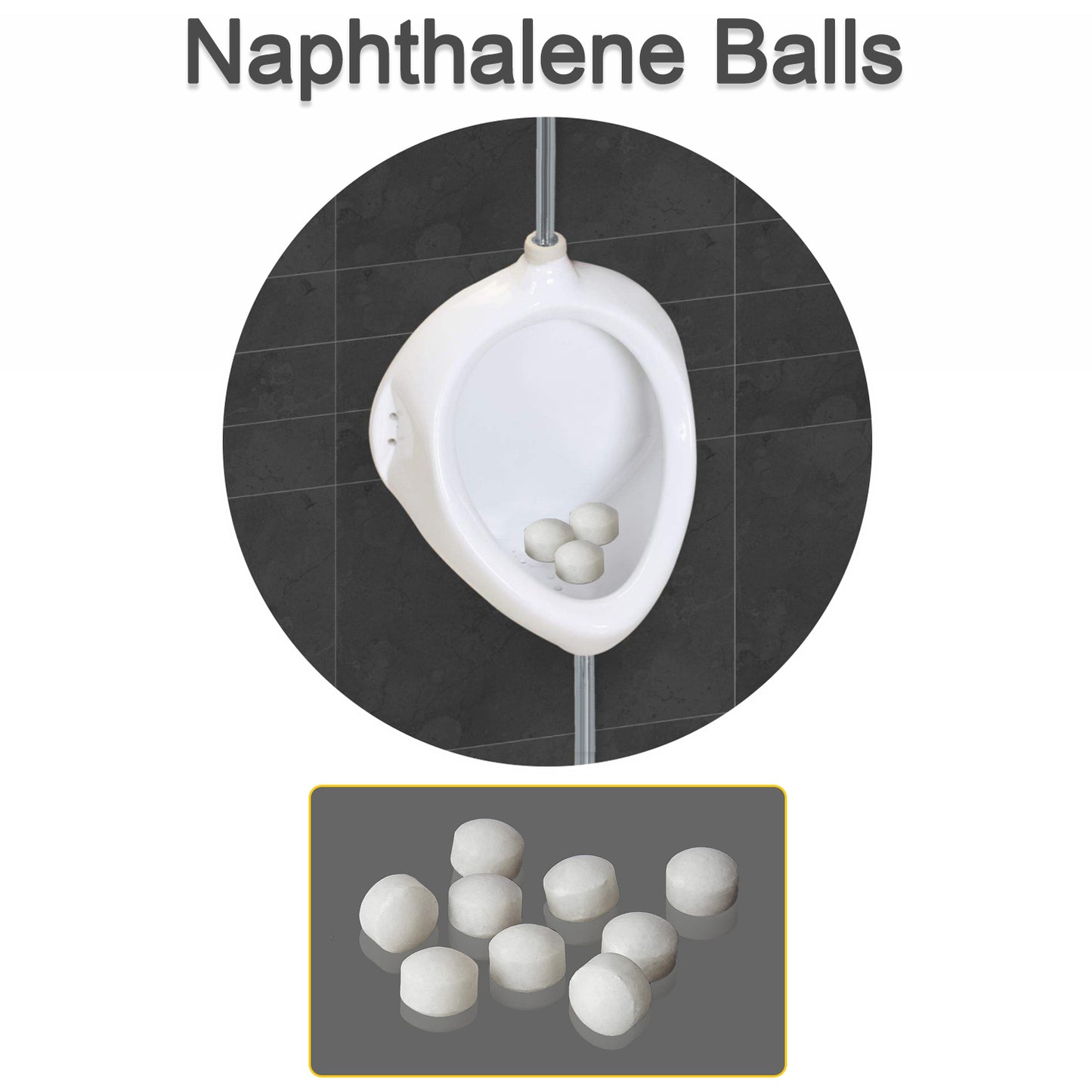 Wukusy 6287 naphthalene balls for clothes closet, bathroom, wardrobe, wash basin, and toilet to repel cockroaches and pests.
