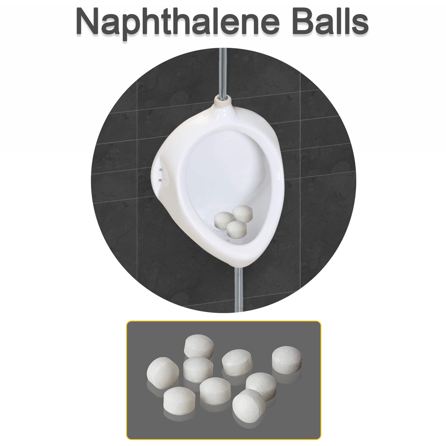 Wukusy 6287 naphthalene balls for clothes closet, bathroom, wardrobe, wash basin, and toilet to repel cockroaches and pests.