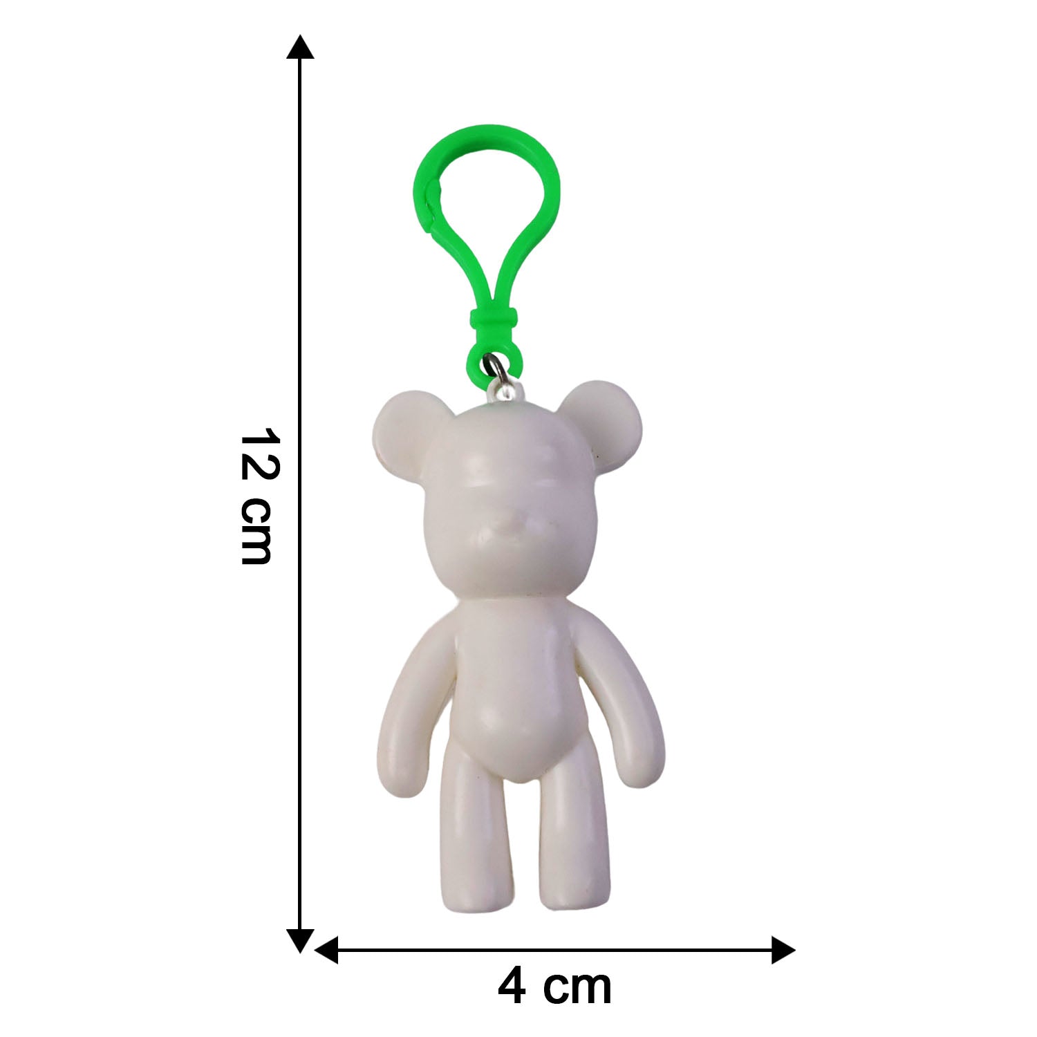 Cute bear-shaped decorative keychain by Wukusy, featuring a plush bear design with a metal keyring attachment.