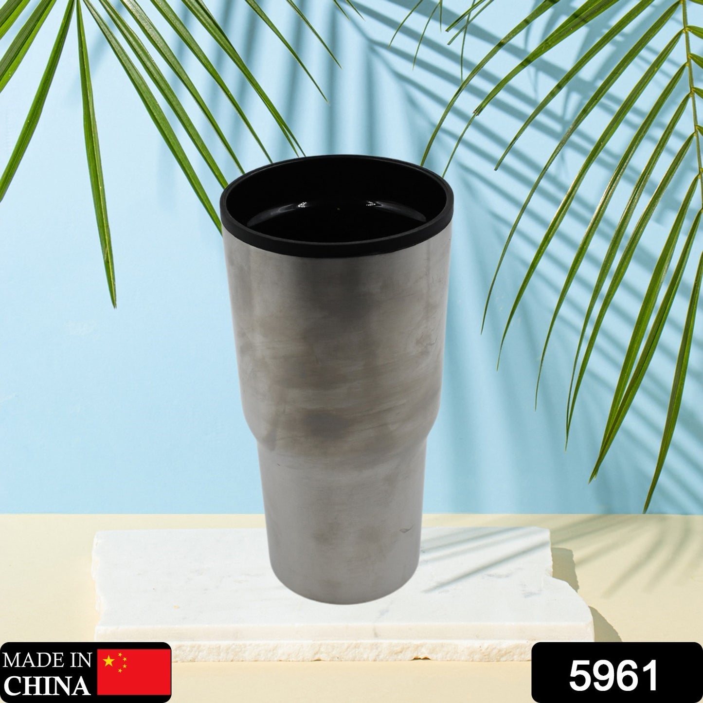 Wukusy stainless steel vacuum insulated glass coffee cup, double-walled travel mug for hot and cold beverages, home and kitchen use