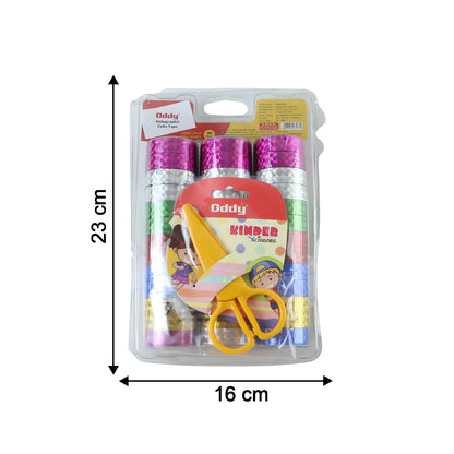 Wukusy holographic decorative tape set with 39 rolls and scissors, featuring vibrant, shiny tape for creative craft projects.