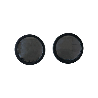 Pair of Wukusy 360-degree adjustable car blind spot mirrors showing reflective surfaces and mounting brackets for side mirror installation.