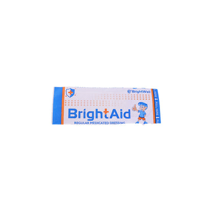 Wukusy Brightaid regular adhesive bandages for cuts and wounds, 5-pack, showing bandages with skin-toned adhesive strips