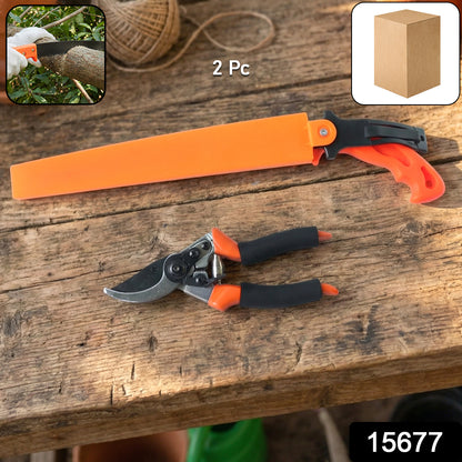 Wukusy heavy duty gardening pruning tool combo set with two durable pruning shears for trimming and gardening tasks