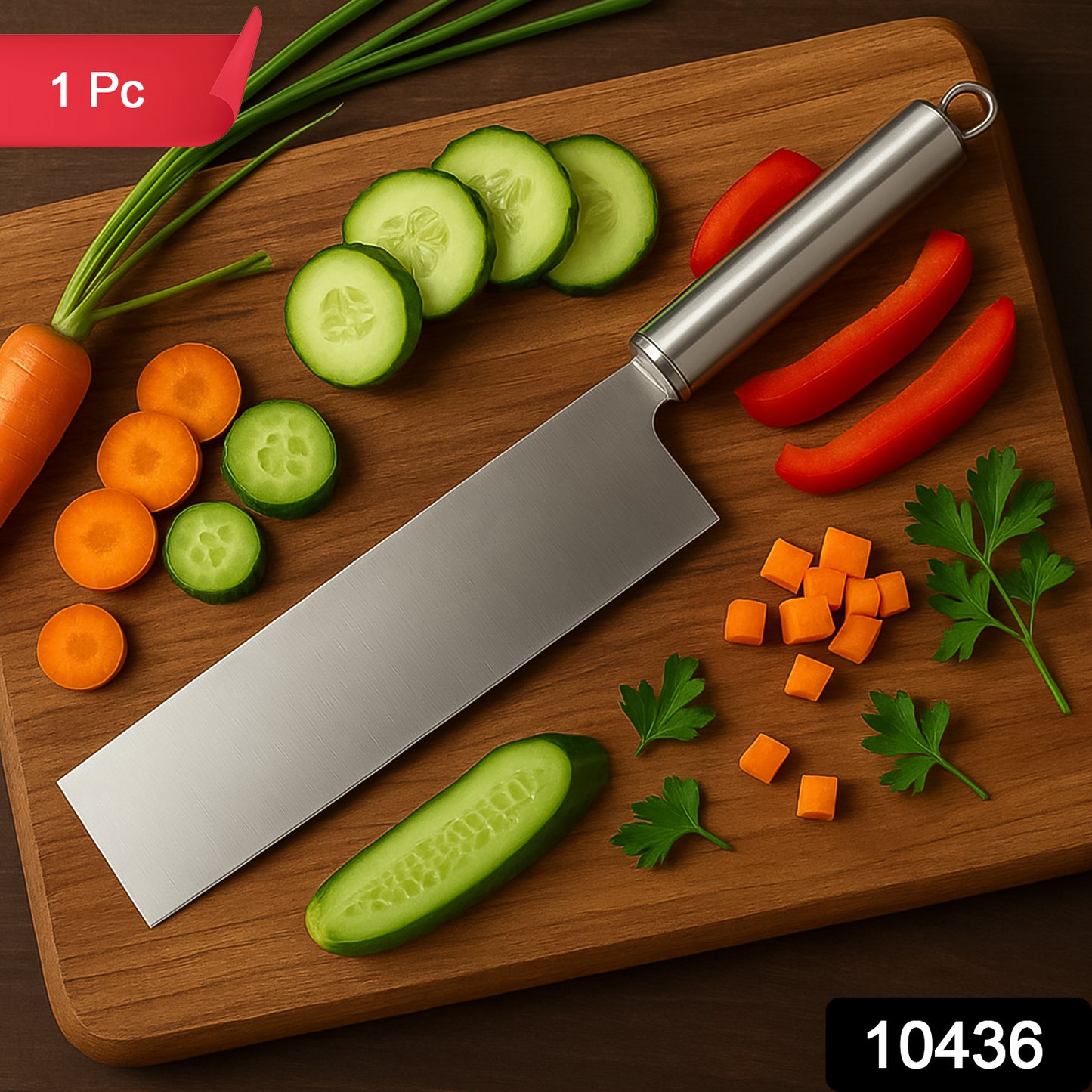 Wukusy stainless steel vegetable cleaver knife for professional-grade chopping and slicing in home and kitchen use