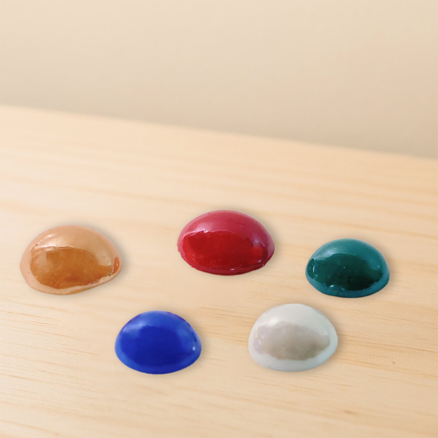 Wukusy Premium Panch Ratna Stone 5-piece set for home improvement, featuring colorful polished stones on a white background.