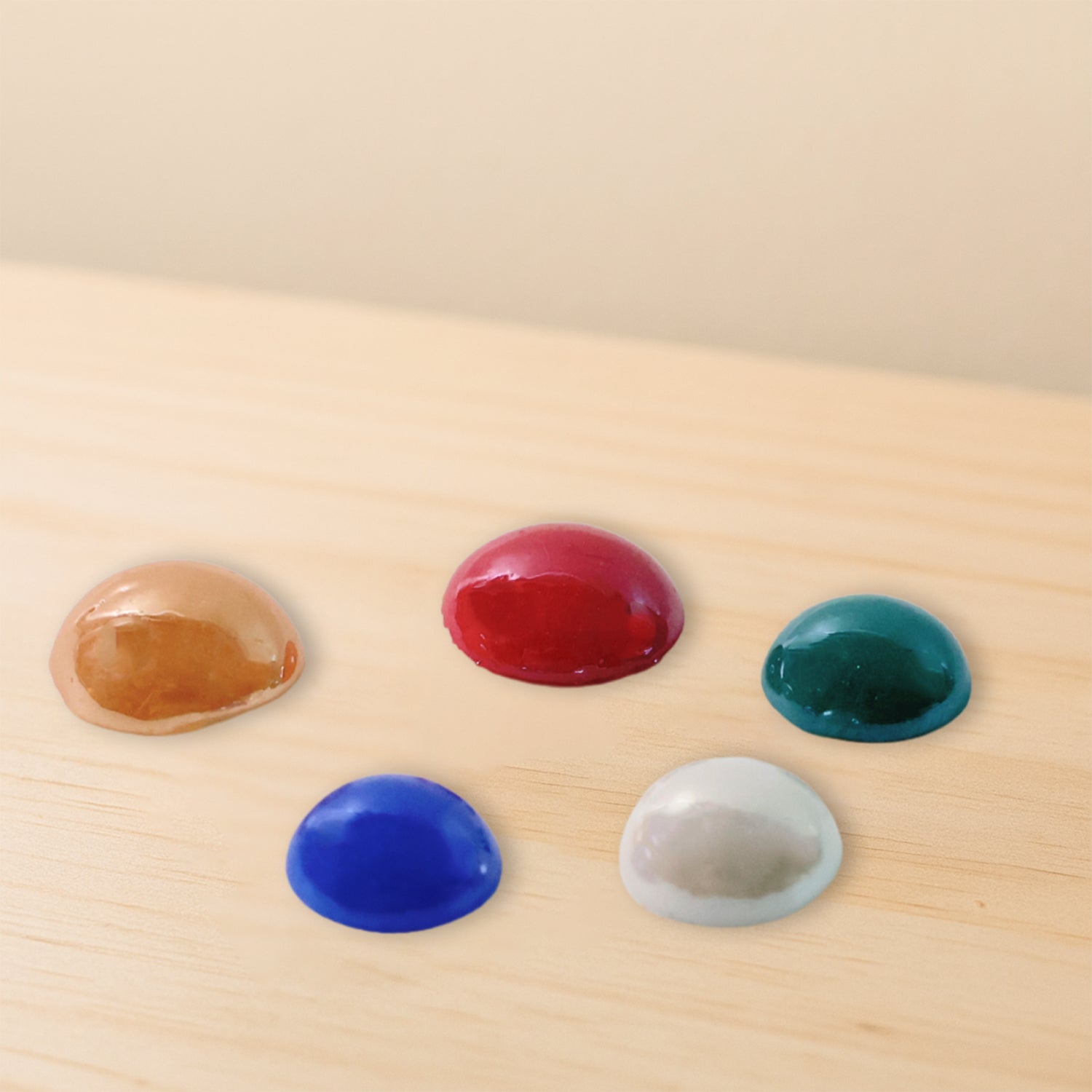 Wukusy Premium Panch Ratna Stone 5-piece set for home improvement, featuring colorful polished stones on a white background.