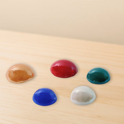 Wukusy Premium Panch Ratna Stone 5-piece set for home improvement, featuring colorful polished stones on a white background.