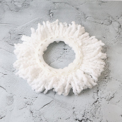 Wukusy microfiber spin mop refill head with 360-degree rotating design for effective cleaning, shown on a white background.