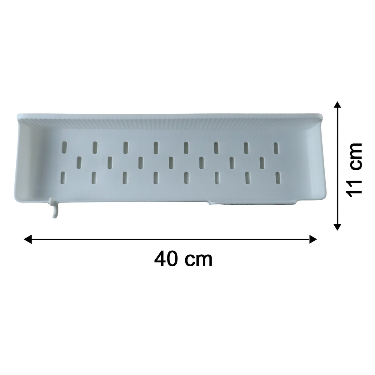 Wall Mounted Plastic Kitchen Drain Rack With Multipurpose Storage Shelf (1 Pc)
