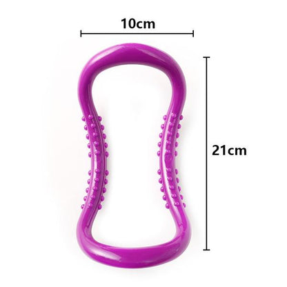 Wukusy Yoga Ring Pilates Magic Circle, portable fitness tool for yoga and Pilates exercises, shown in a close-up image.