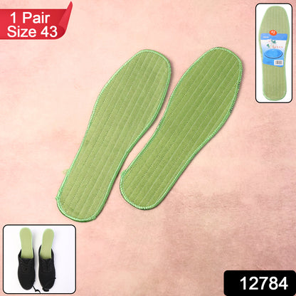 Pair of Wukusy premium comfort shoe insoles for size 43, featuring a mix of designs for daily foot support.
