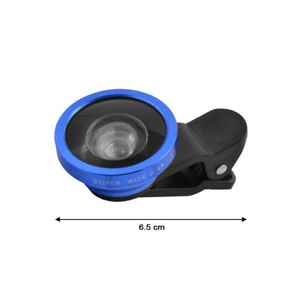 Wukusy universal clip-on selfie camera lens set attached to a smartphone for enhanced photo capturing.