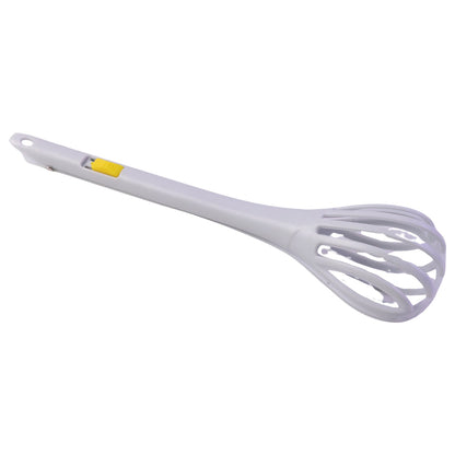 Wukusy manual egg beater, versatile kitchen tool for mixing eggs and batters, with a stainless steel handle and rotating beaters.