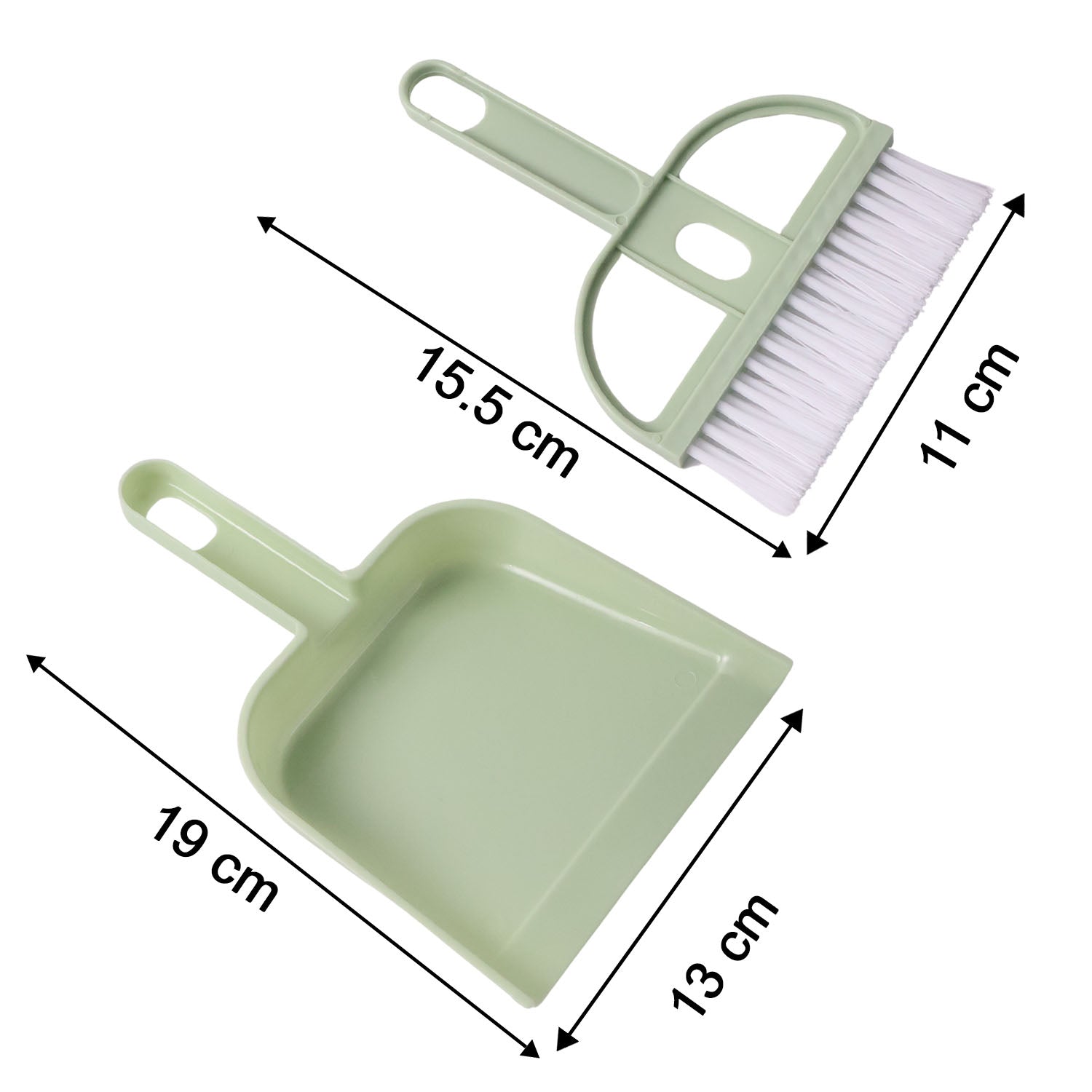 Wukusy 2-in-1 handheld cleaning dustpan with ergonomic handle and foldable design for easy sweeping and storage.