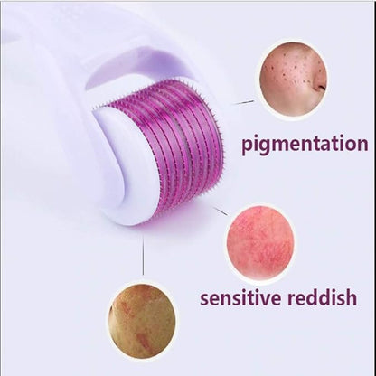 Wukusy 540 Micro Needle Derma Roller for skin care routine, featuring fine micro needles for facial skin rejuvenation.