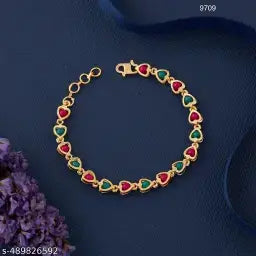 Gold-plated brass Indian wedding jewelry set with necklace and earrings featuring cubic zirconia, adjustable choker style for women.