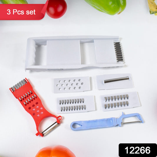 Wukusy 3-in-1 kitchen grater set with base, slicing attachment, and peeler for versatile food prep in home kitchen