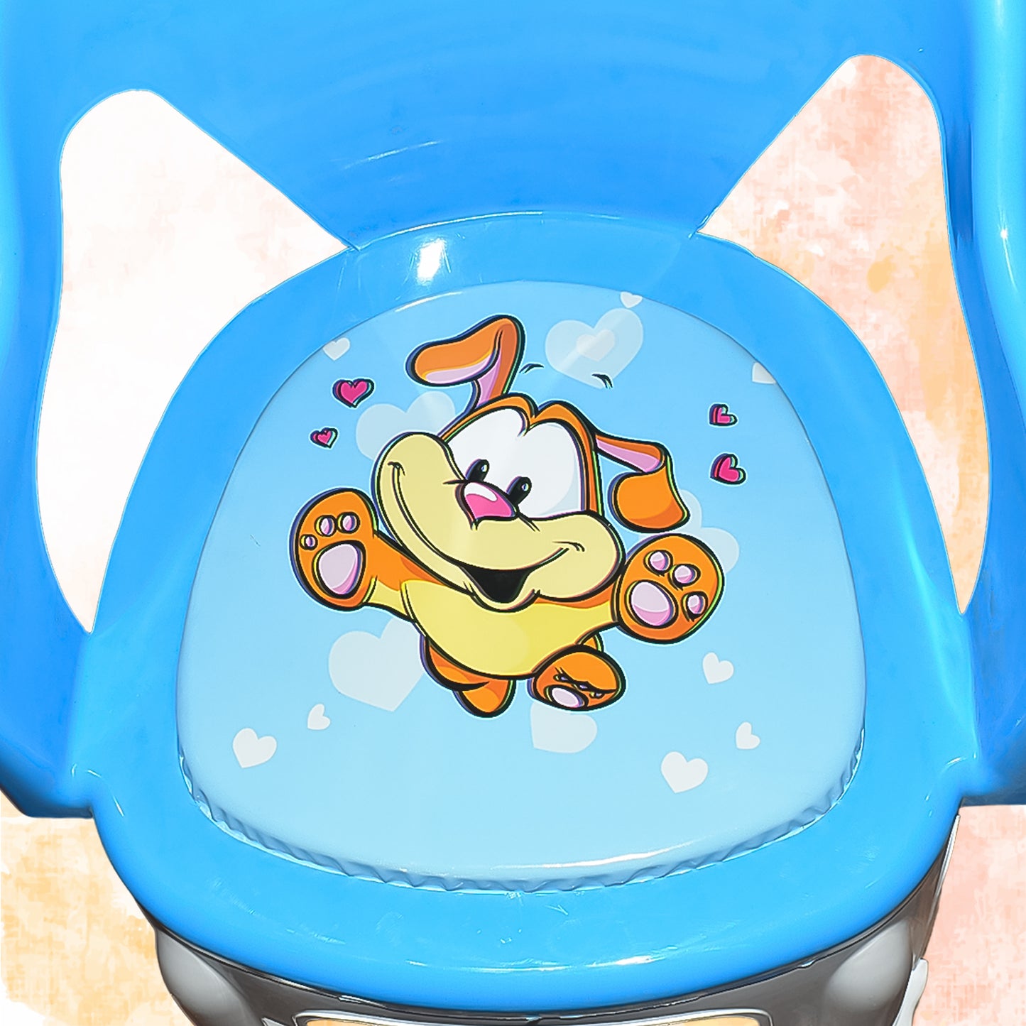 Wukusy plastic multipurpose baby chair with cushion base, strong and durable, suitable for feeding and playtime.