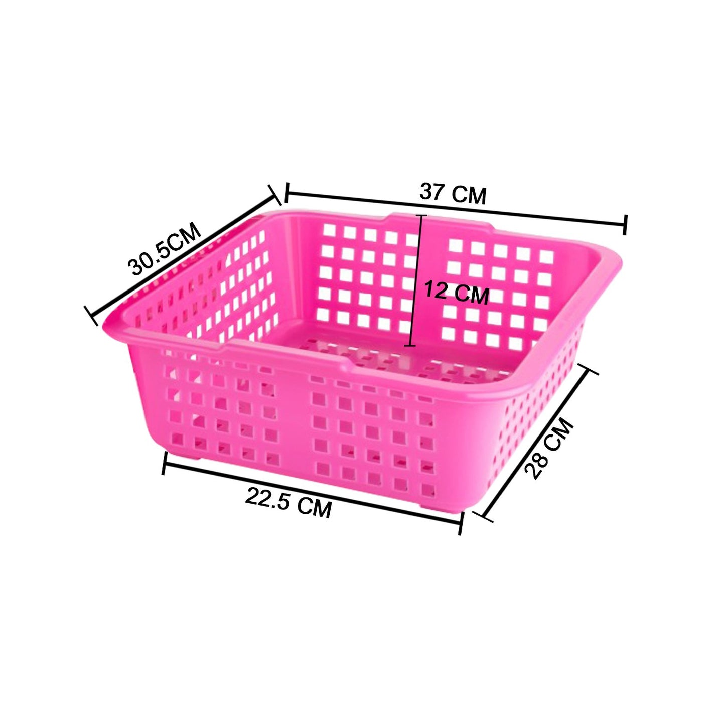 Wukusy plastic medium-sized cane fruit basket for kitchen storage, with a woven design for holding fresh fruit.