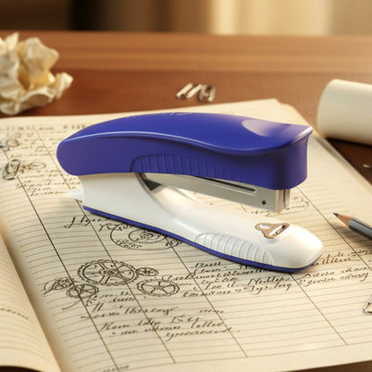 Wukusy Kangaro Trendy 10 manual stapler in black with metal body, positioned on a white surface.