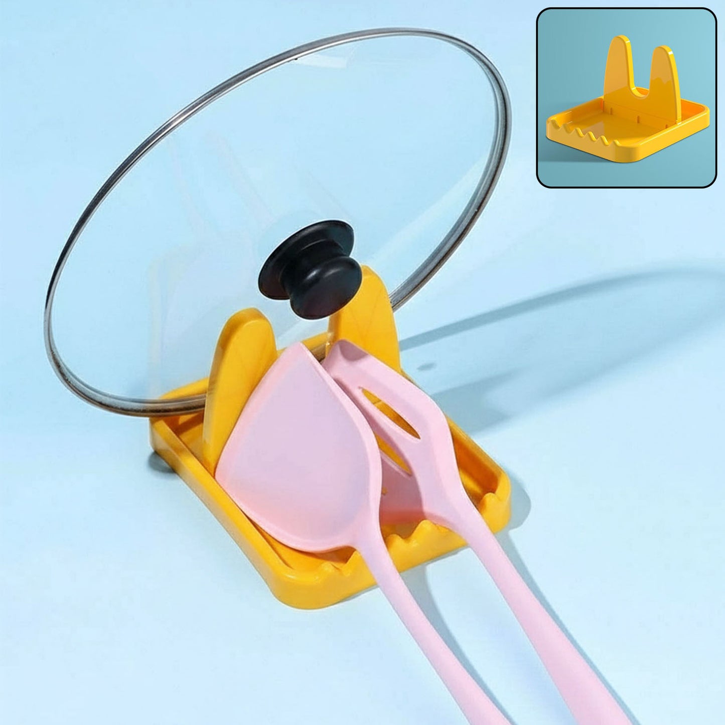 Multipurpose Kitchen Lid  Spoon Holder Stand (1 Pc)
