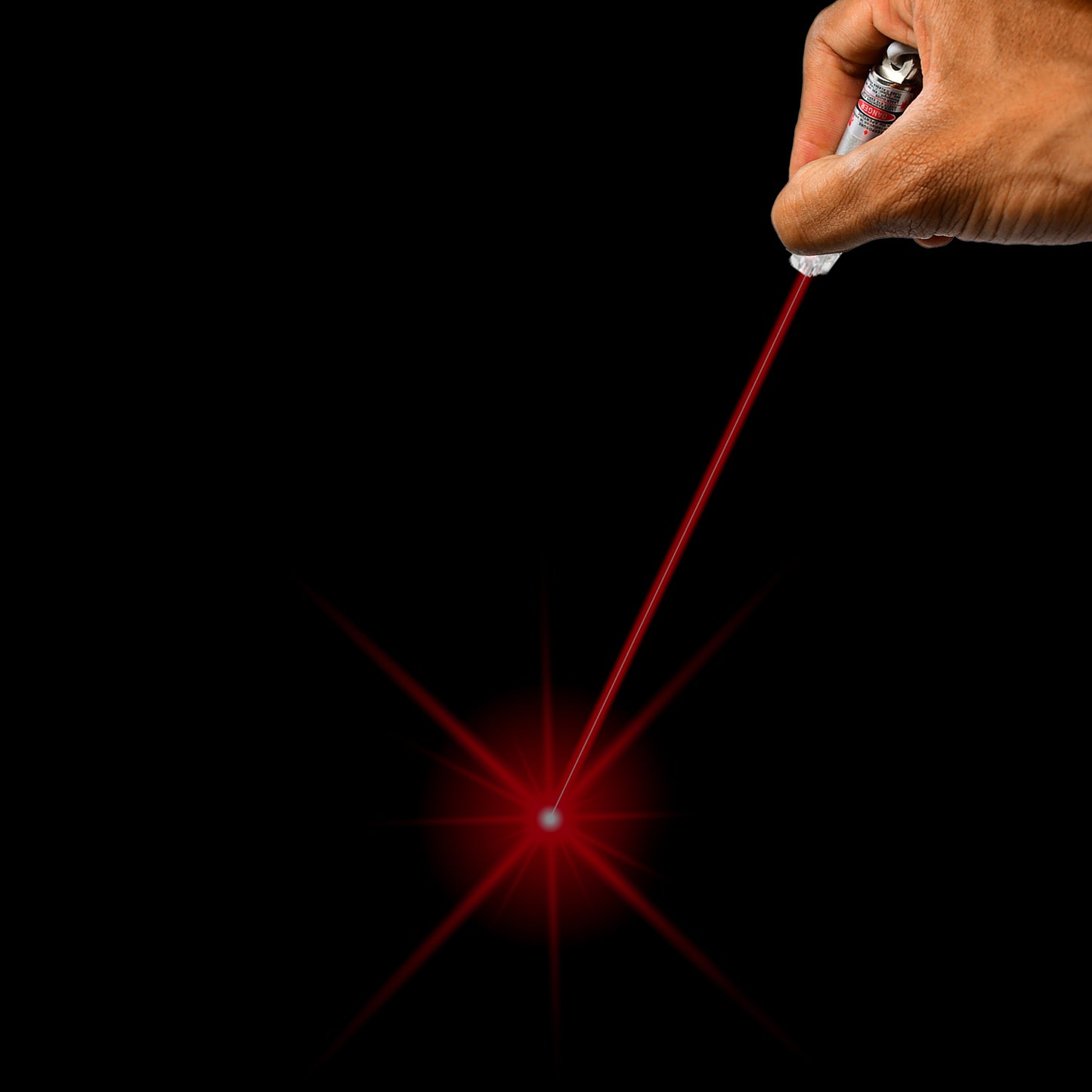 Wukusy 3-in-1 laser light, LED flashlight, and keychain laser pointer, compact toy with multiple light and laser functions.