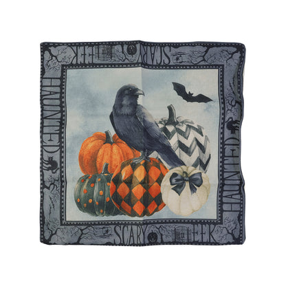 Wukusy 45x45 cm decorative printed cushion pillow cover with zipper, featuring colorful floral design on fabric.