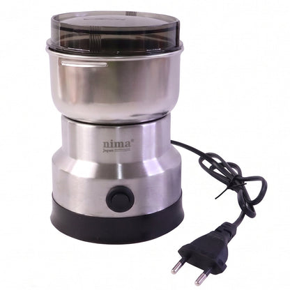 Wukusy Mini Electric Grinder with 150W stainless steel body for coffee, spices, and masala in a compact design.