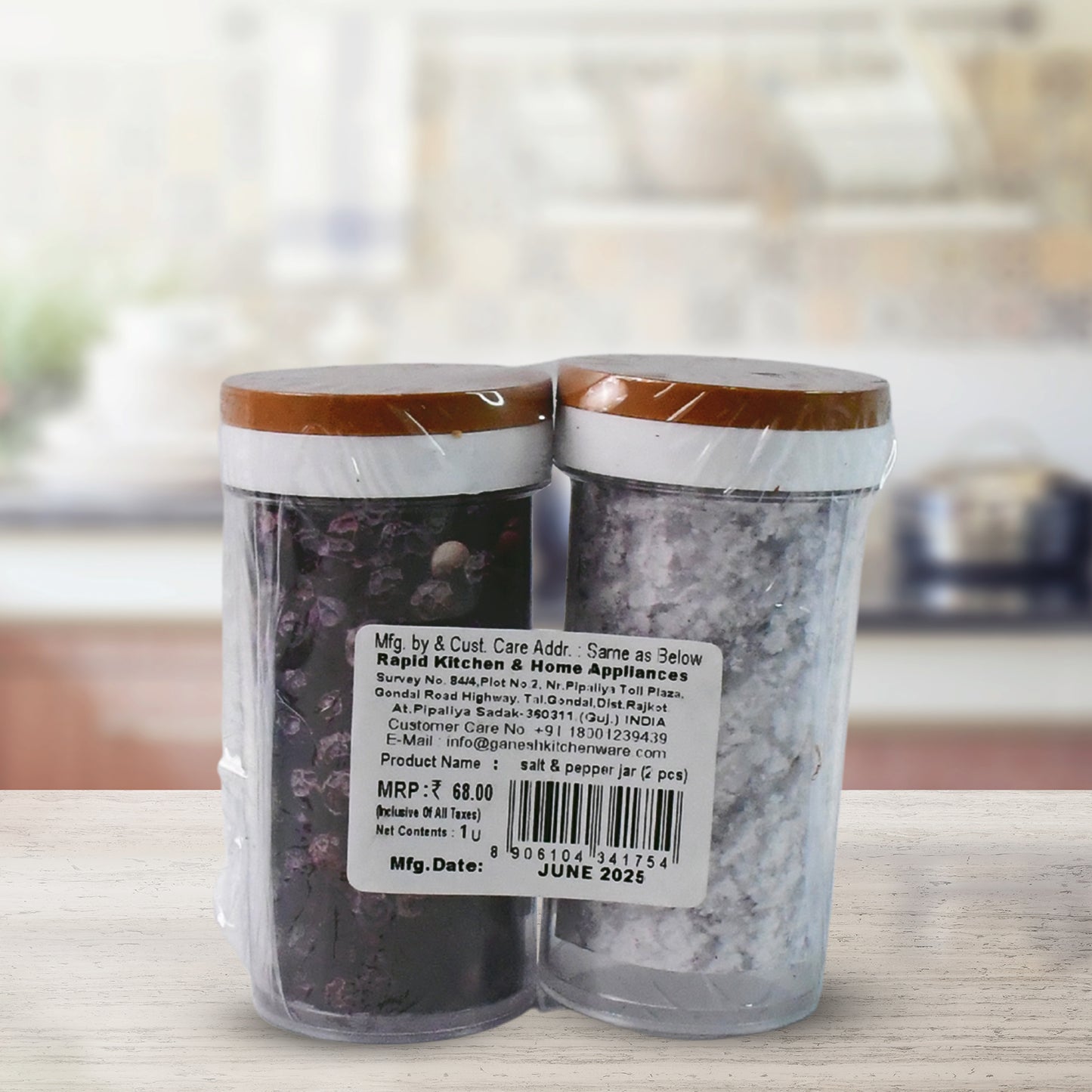 Wukusy Ganesh transparent kitchen storage container jar set with airtight lids, 2-piece home organization jars for pantry storage
